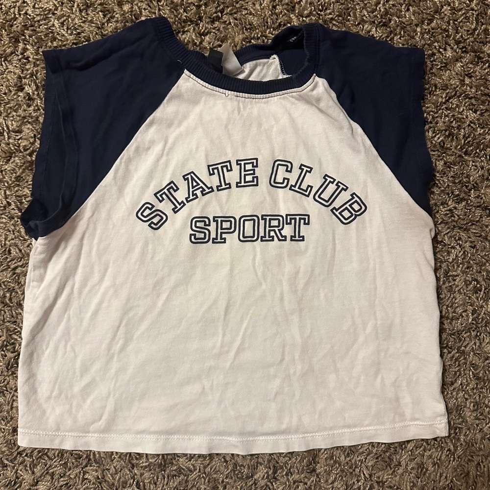 Raglan Shirt - Navy and White
